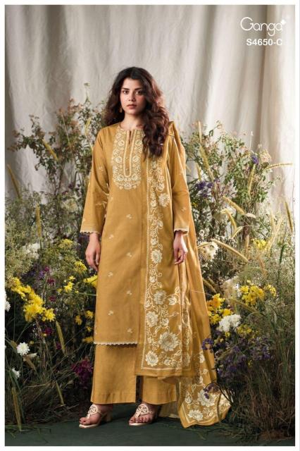 Ganga gynela 4650 dress material wholesaler new tt market ring road surat